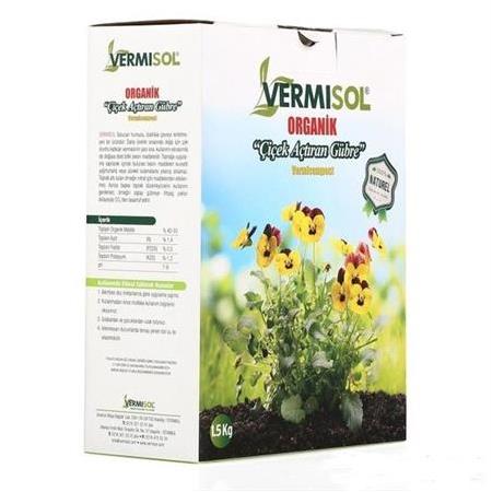 Vermisol VSD15 % 100 Organik Katı Solucan Gübresi 1,5 kg