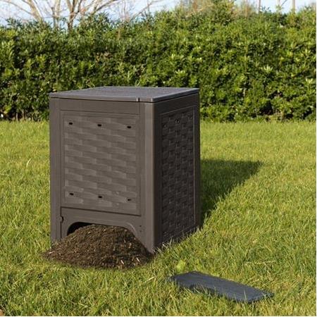 CONTENİTORE COMPOSTER RATTAN BROWN