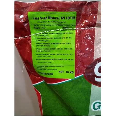 GrassSi Çim Tohumu Ithal 6'li Karışım 10 KG